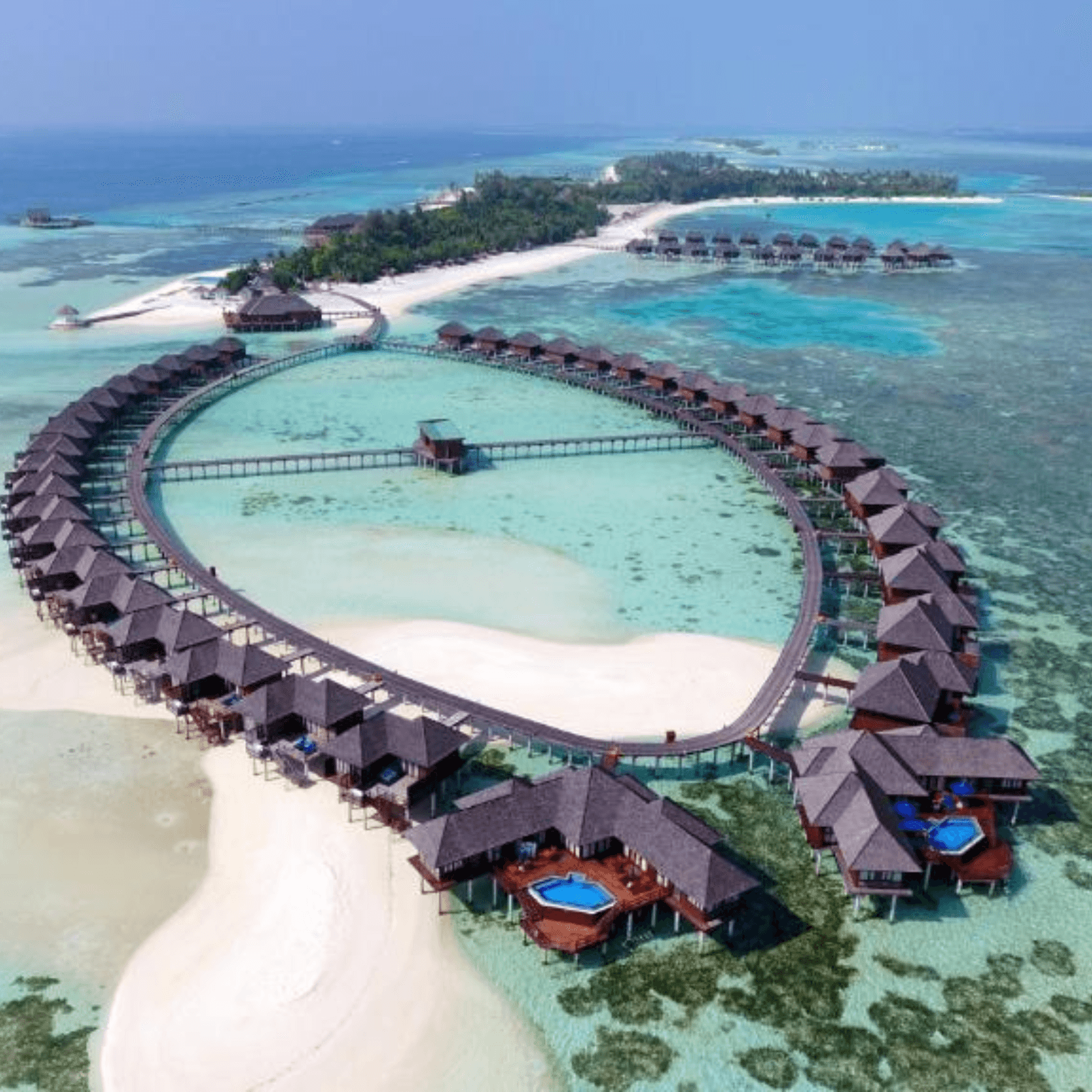 Stay in an overwater villa with breathtaking ocean views.