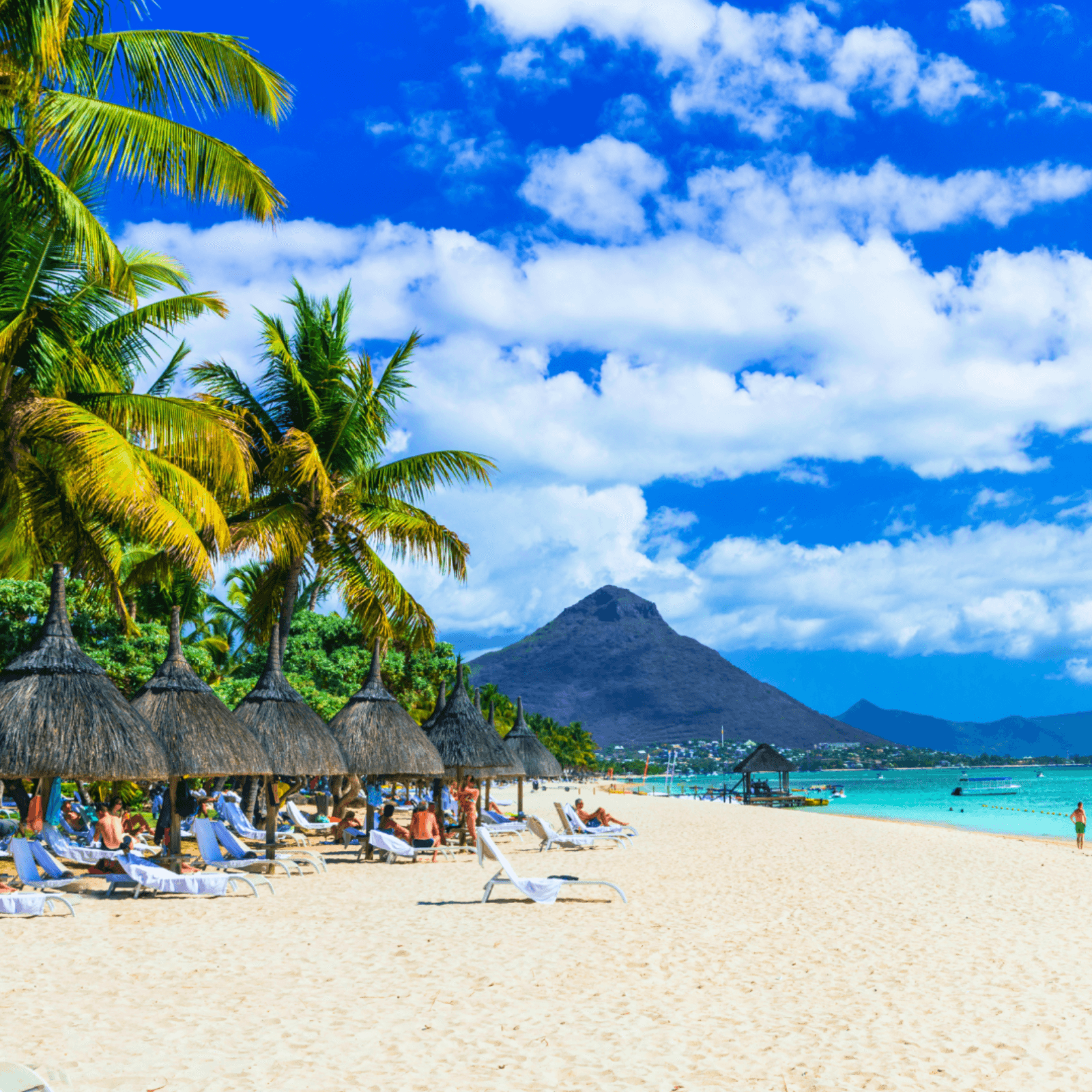 Relax on the beautiful Flic-en-Flac beach.